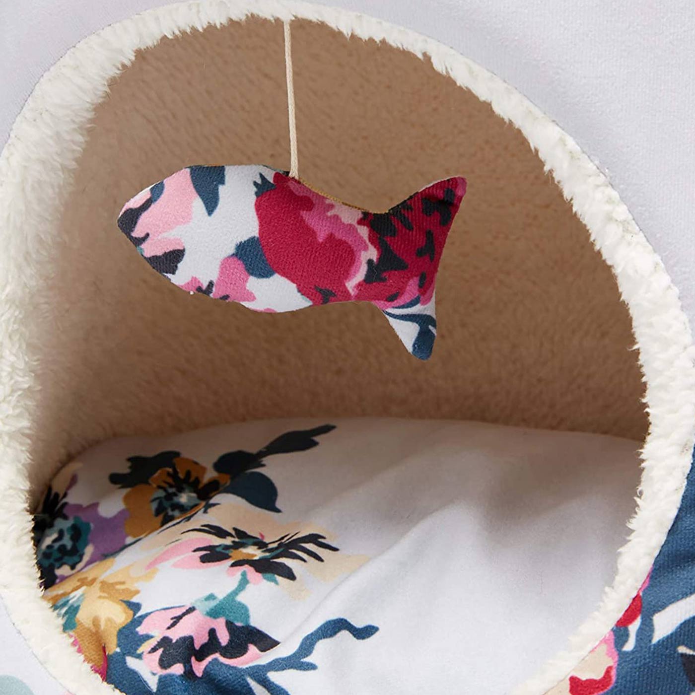 Joules Cambridge Floral Hideaway Cat Bed