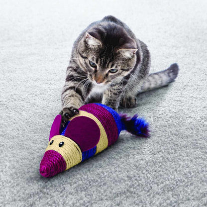 Cat Playing With KONG Wrangler Cat Scratch Mouse