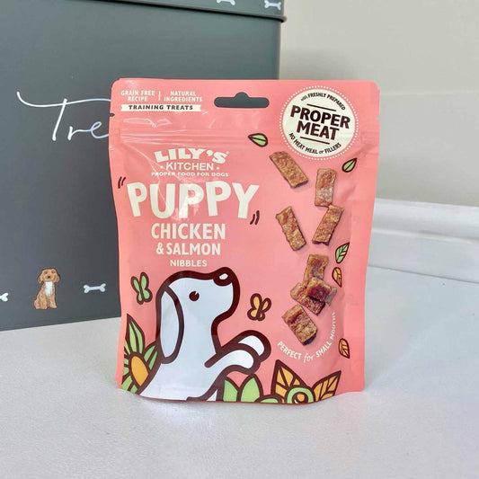 Lily's Kitchen Chicken And Salmon Nibbles Puppy Treats