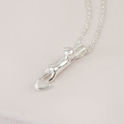 Lisa Angel Stretching Cat Necklace
