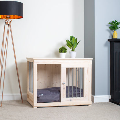 Wooden Sliding Door Salcombe Dog Crate by Lords & Labradors