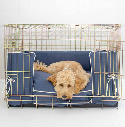 Dog Crate Bumper in Savanna Indigo by Lords & Labradors