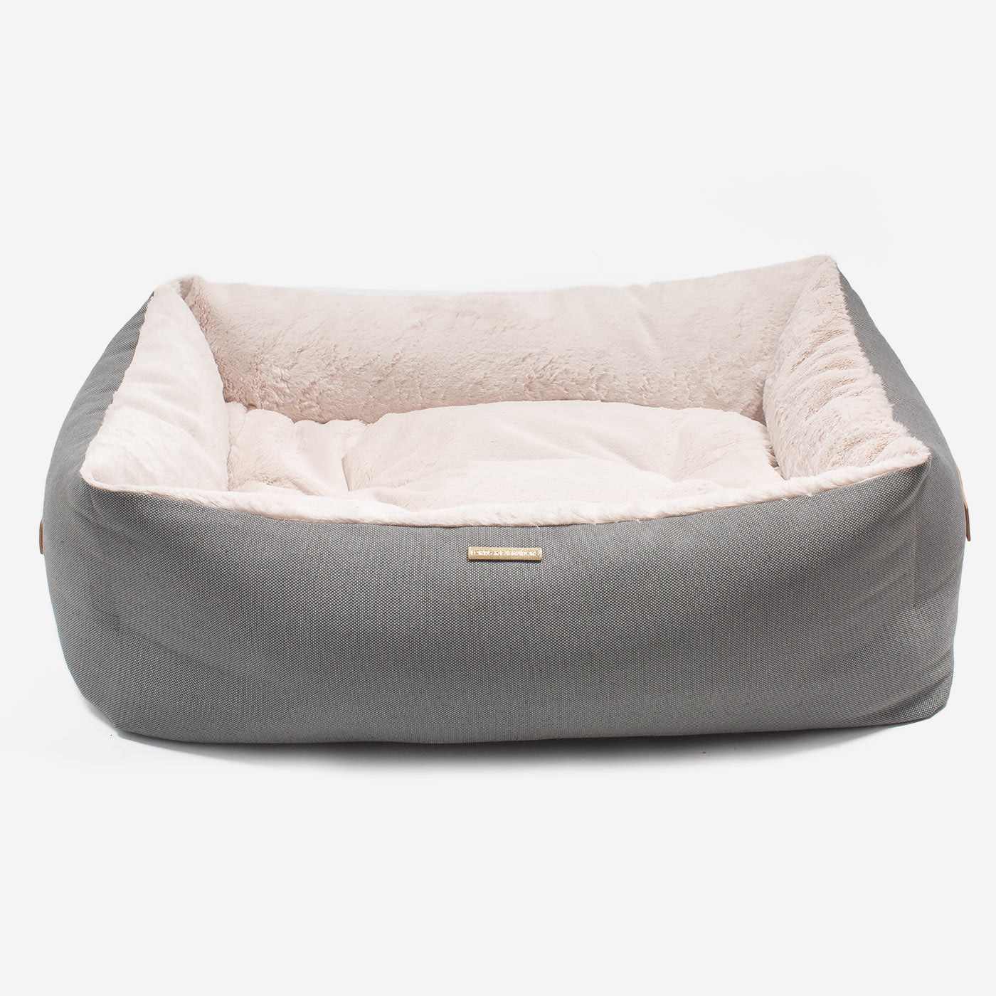 Discover This Luxurious Box Bed For Dogs, Made Using Beautiful Twill Fabric To Craft The Perfect Dog Box Bed! In Stunning Grey Slate, Available Now at Lords & Labradors    