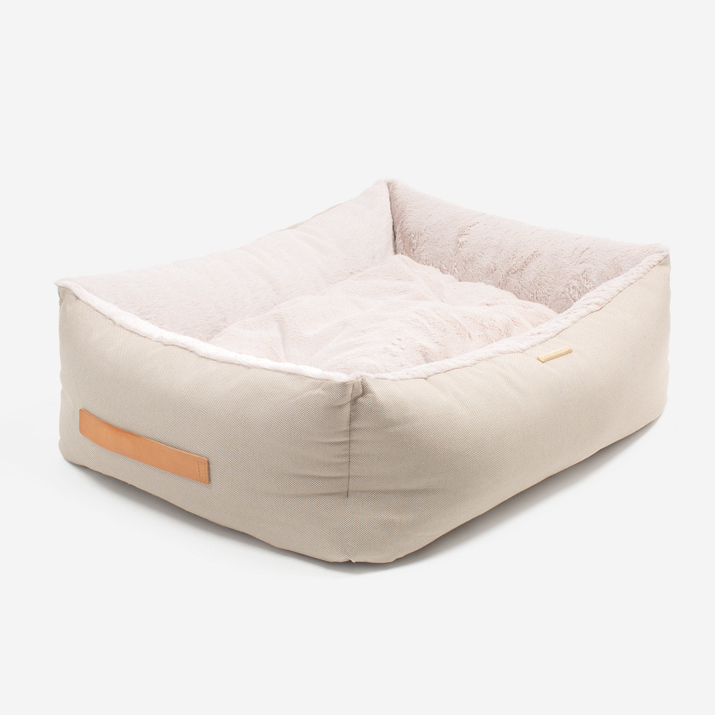 Discover This Luxurious Box Bed For Dogs, Made Using Beautiful Twill Fabric To Craft The Perfect Dog Box Bed! In Stunning Cream Linen, Available Now at Lords & Labradors    