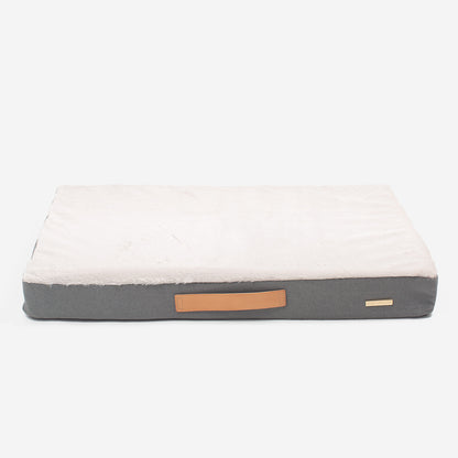 Discover the perfect dog mattress, our luxury essentials twill Orthopaedic mattress in stunning grey slate. Present to your furry friend with this Italian handmade mattress for dogs, available now at Lords & Labradors    