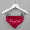 'I Woof You' Bandana in Cranberry Velvet by Lords & Labradors