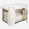 Dog Crate Set In Ivory Bouclé by Lords & Labradors