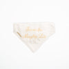 'I'm on the Naughty List' Bandana in Ivory Bouclé by Lords & Labradors