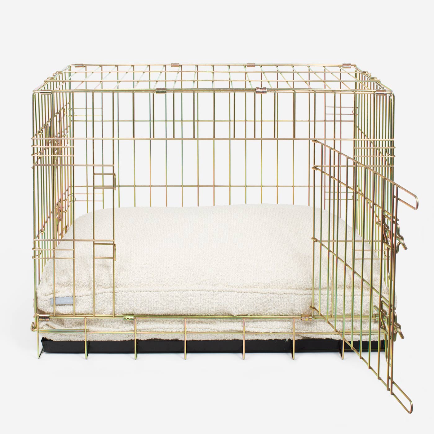 Luxury Dog Crate Cushion, Ivory Bouclé Crate Cushion The Perfect Dog Crate Accessory, Available To Personalise Now at Lords & Labradors