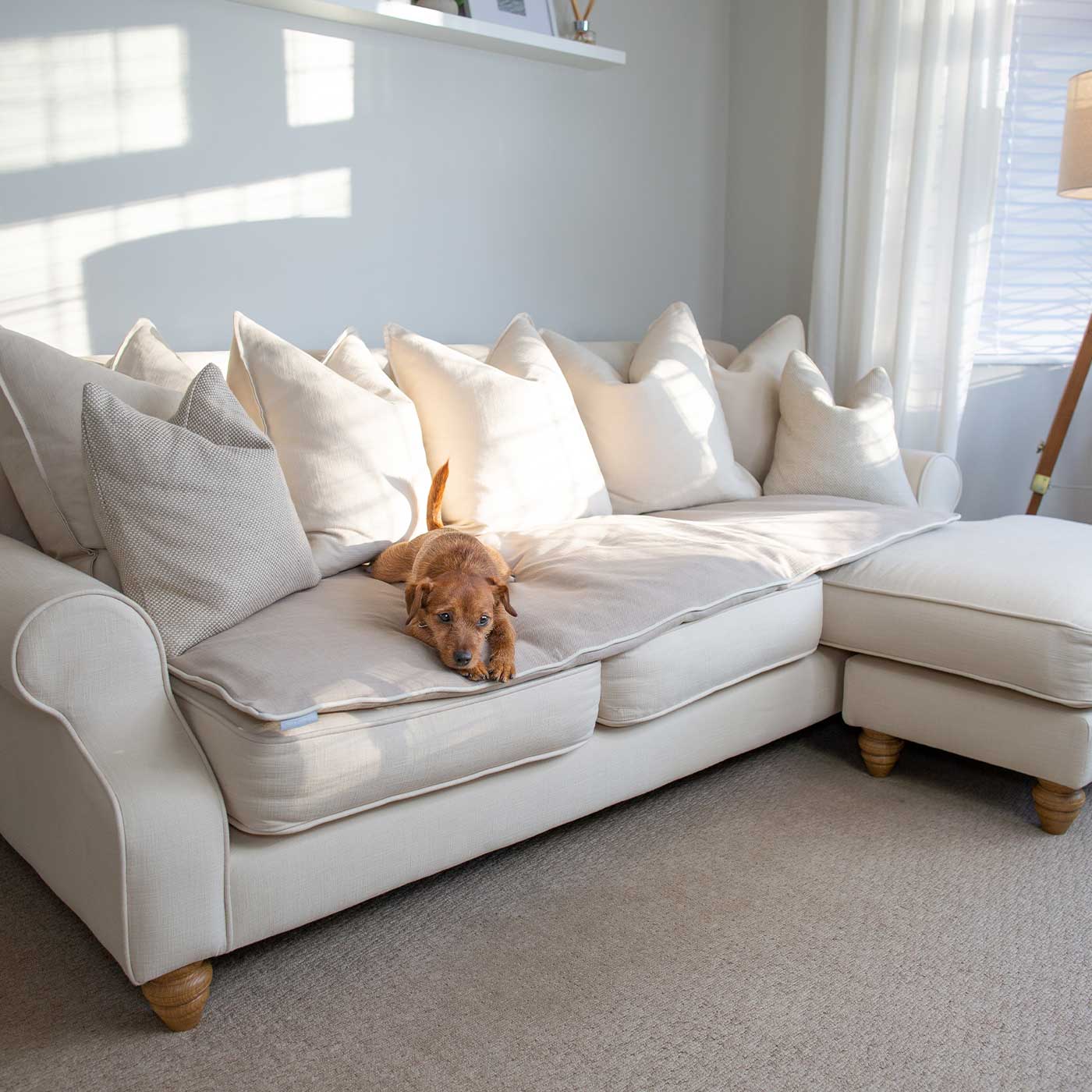 Luxury Savanna Oatmeal Sofa Topper | Dog Beds | Lords & Labradors