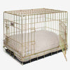 Gold Dog Crate with Cushion in Bouclé by Lords & Labradors