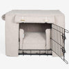 Dog Crate Set In Mink Bouclé by Lords & Labradors