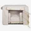 Dog Crate Set In Mink Bouclé by Lords & Labradors