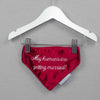 'My Humans Are Getting Married' Bandana in Cranberry Velvet by Lords & Labradors