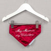 'My Mum Is My Valentine' Bandana in Cranberry Velvet by Lords & Labradors