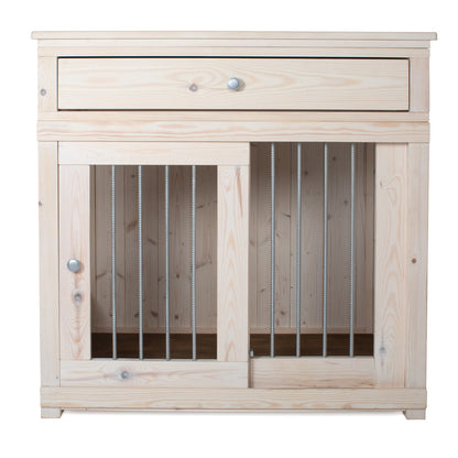 Wooden Sliding Door Salcombe Dog Crate with Drawer by Lords & Labradors