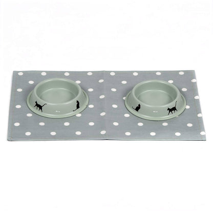 [colour:duck egg spot] Discover Pet Feeding Placemat in Duck Egg Spot Available at Lords and Labradors