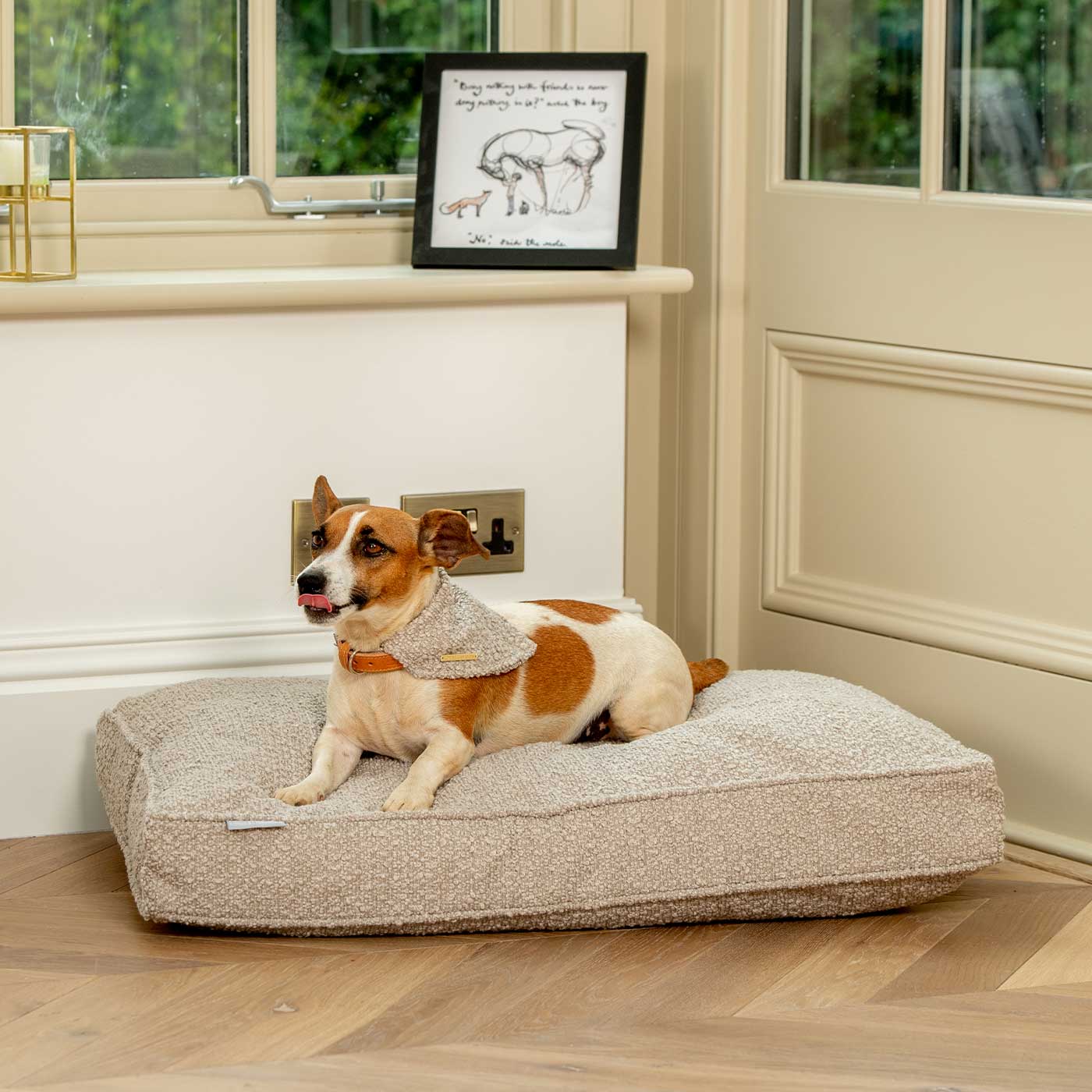 Luxury Dog Crate Cushion, Bouclé Crate Cushion Cover The Perfect Dog Crate Accessory, Available Now at Lords & Labradors