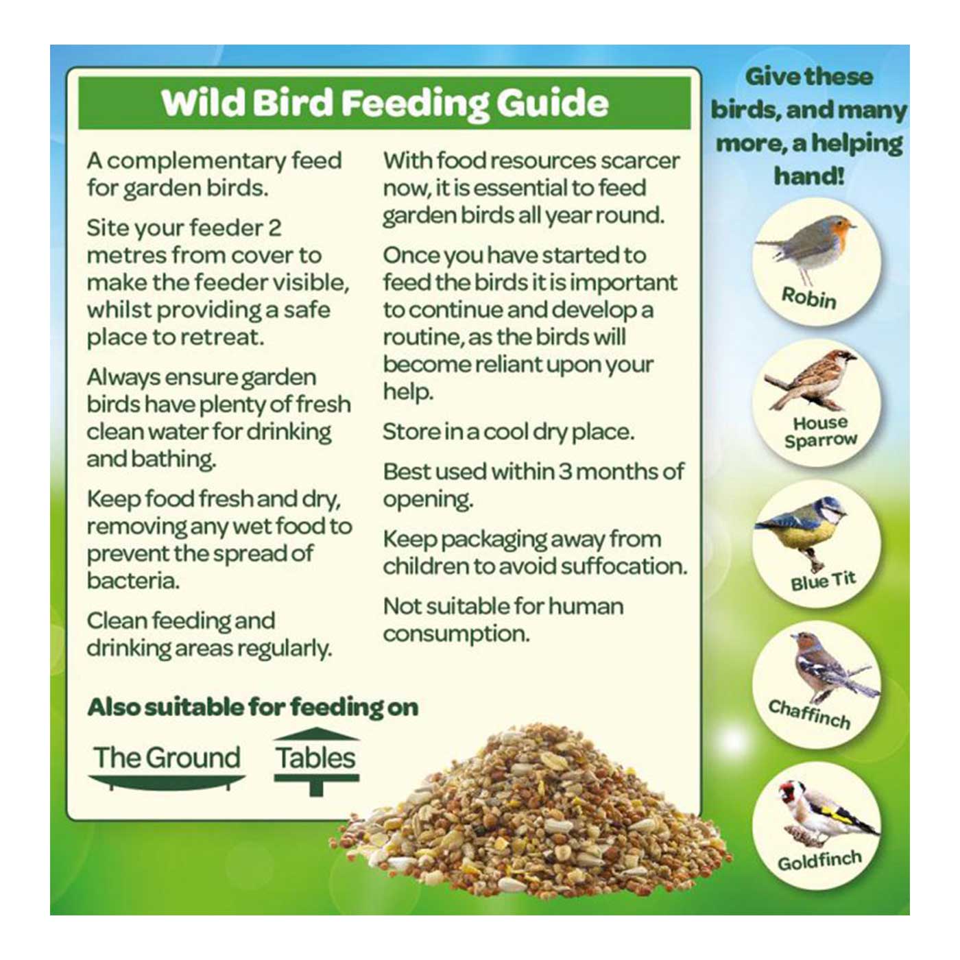 Peckish Complete No Mess Bird Seed Bird Food Lords & Labradors