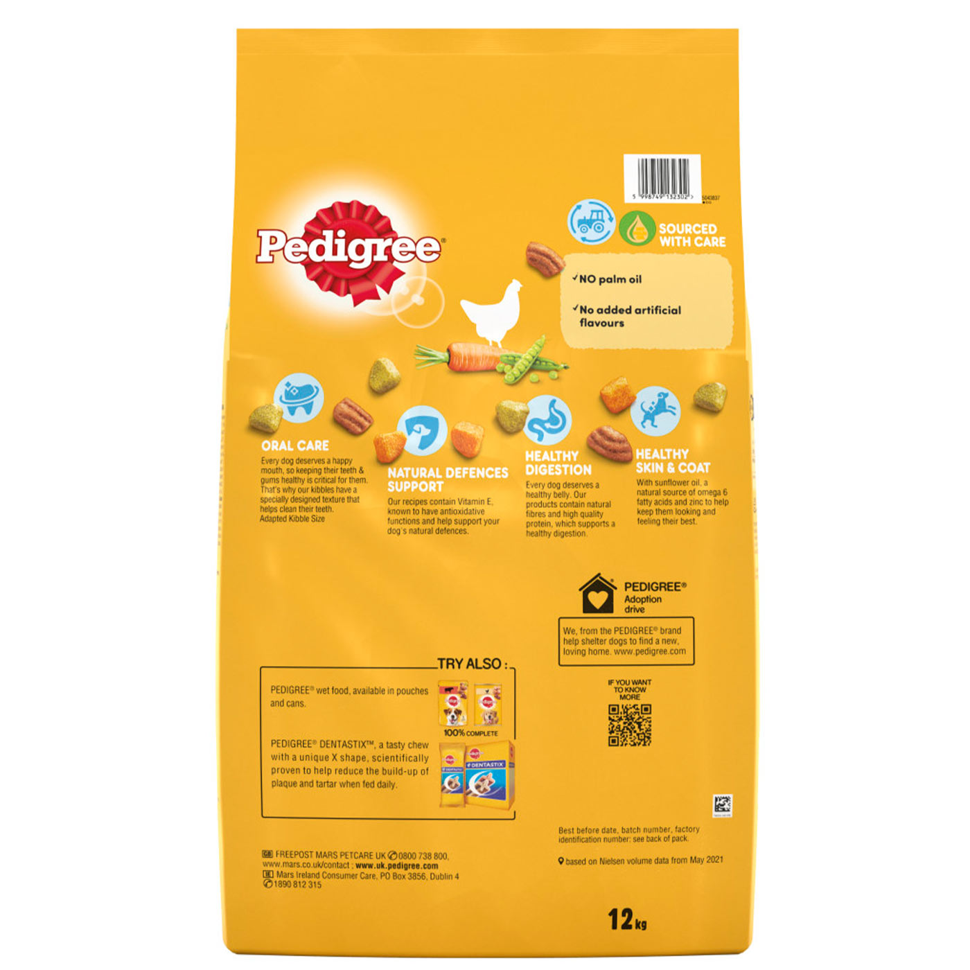 Pedigree Adult Dog Complete Dry Food with Chicken & Vegetables 12KG