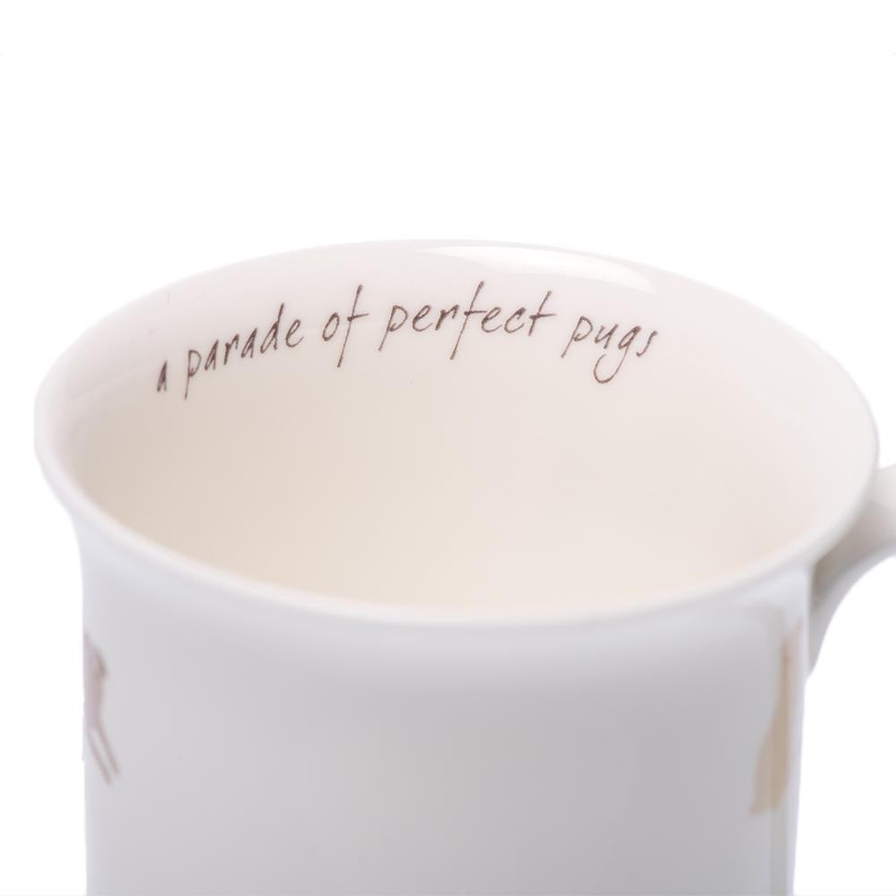Detail of the Lords & Labradors Perfect Pugs Mug