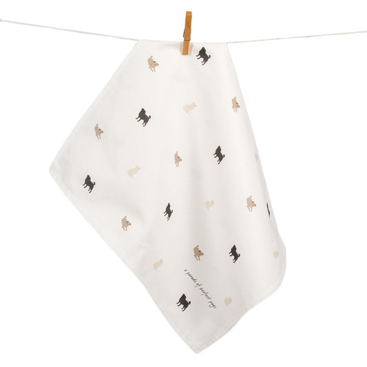 Lords & Labradors Perfect Pugs Tea Towel