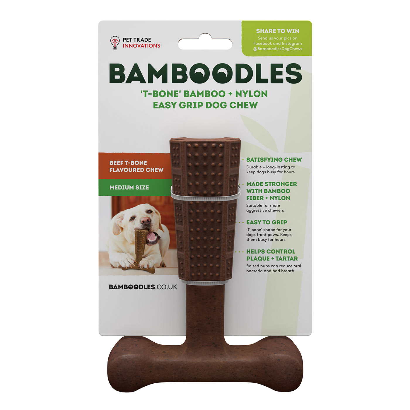Bamboodles T-Bone Chew - Beef Flavour