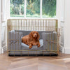 Dog Crate Bumper in Pewter Herringbone Tweed by Lords & Labradors