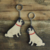 Pug Key Ring by Sweet William