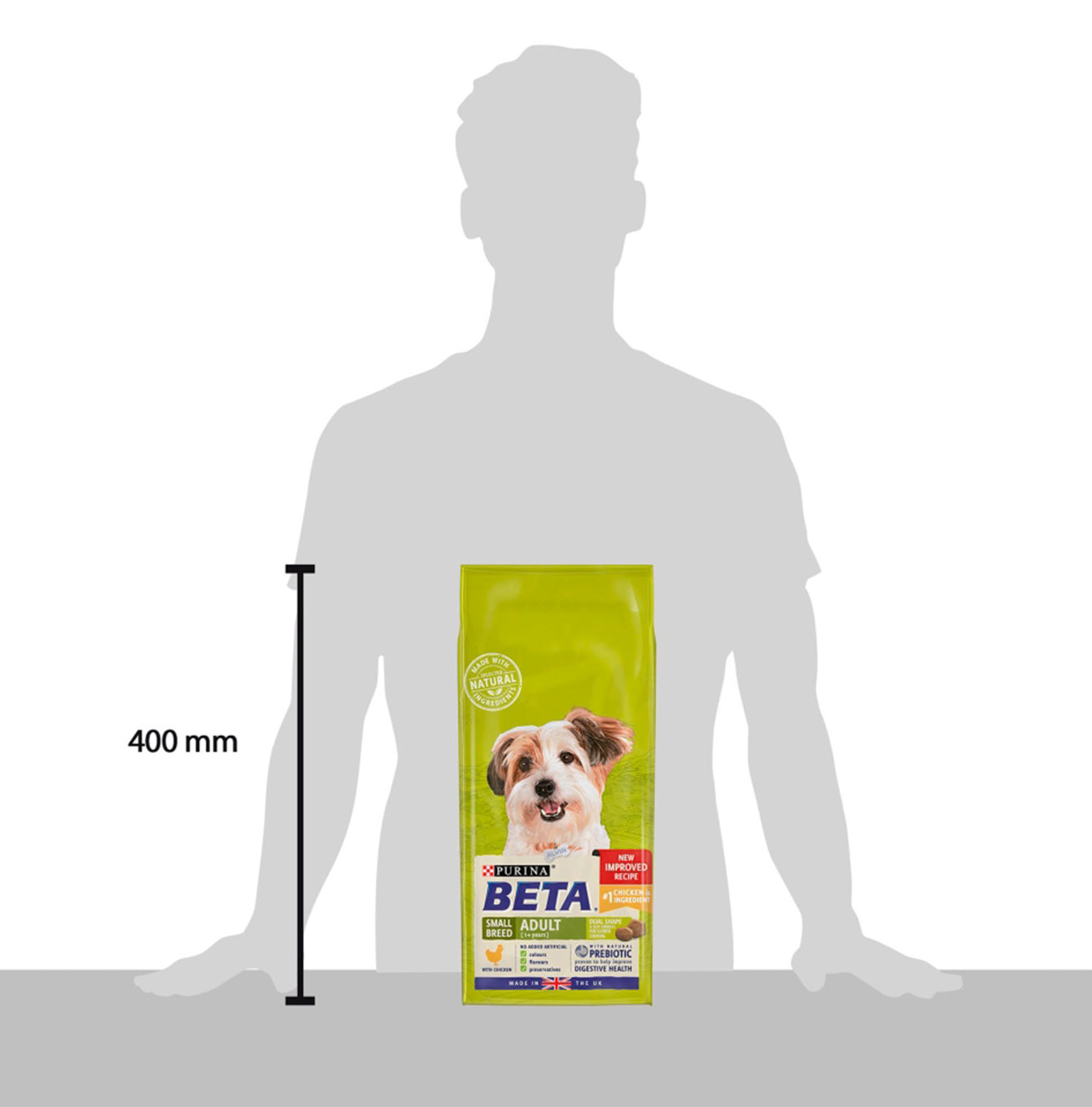 Purina beta adult small breed dog food chicken 2kg size guide