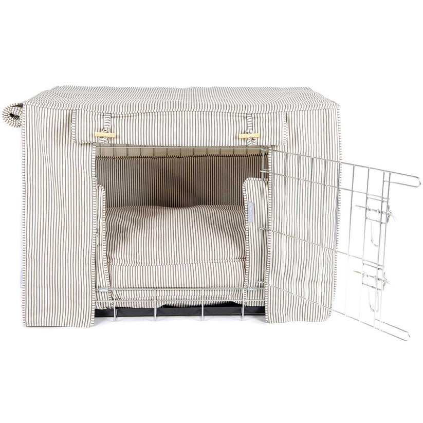 Picture of Regency Stripe Crate Set | Dog Crate Bedding Set | Lords & Labradors