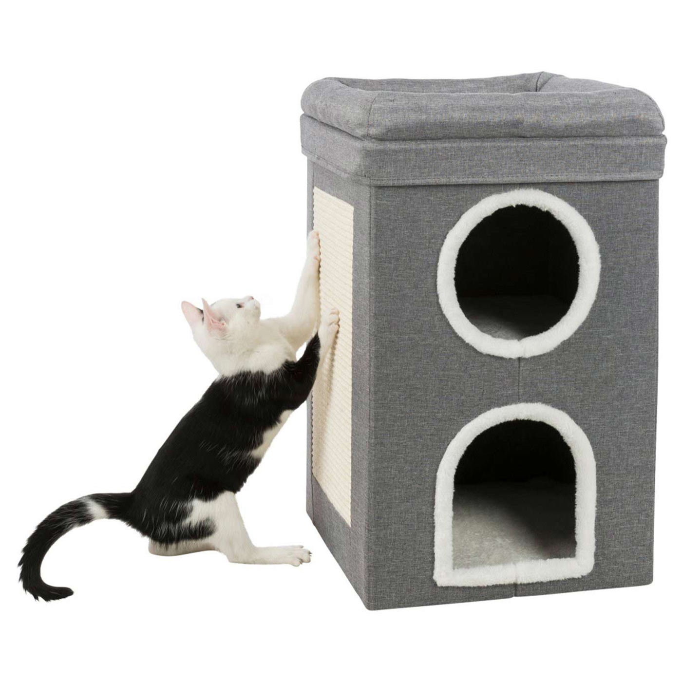 Trixie Grey & White Saul Cat Tower